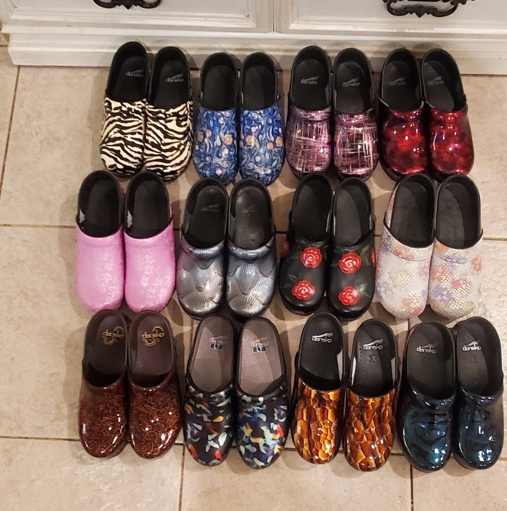 Dansko, Sanita, and Bjork clogs